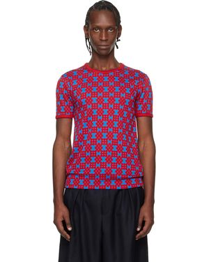 Dries Van Noten Jacquard T-Shirt - Red