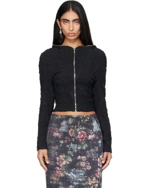 Petra Fargerstrom Jacquard Cardigan - Black