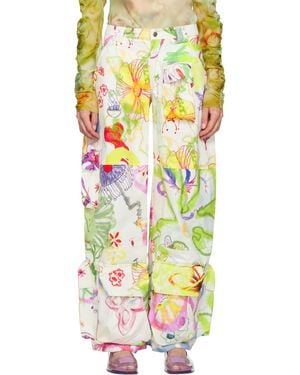 Collina Strada オフホワイト Garden カーゴパンツ - イエロー