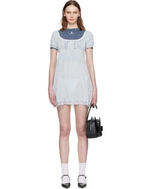 ShuShu/Tong Boatneck Puff Sleeve Knit Minidress - Black