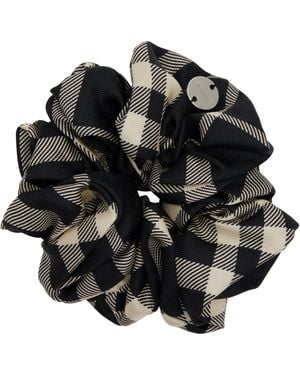 Burberry Check Silk Scrunchie - Black