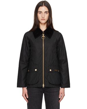 Barbour Blouson Allerston Noir En Coton Ciré