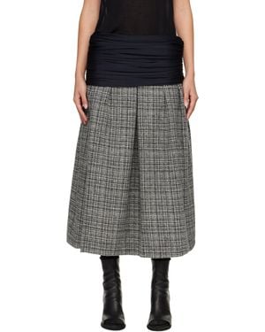 STEFAN COOKE Elastic Waist Midi Skirt - Black