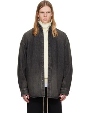 Fear Of God Snap Front Denim Overshirt - Black