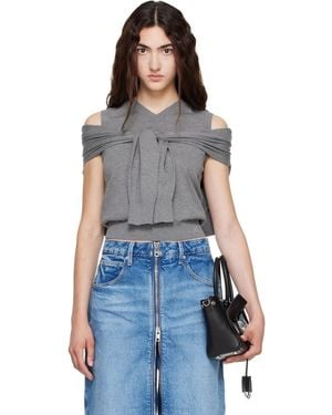 Alexander Wang Wrapped Cardigan Vest - Blue