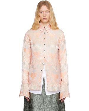 Dries Van Noten ピンク ジャカード シャツ - ナチュラル