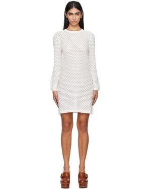 Chloé Off- Crewneck Minidress - Black