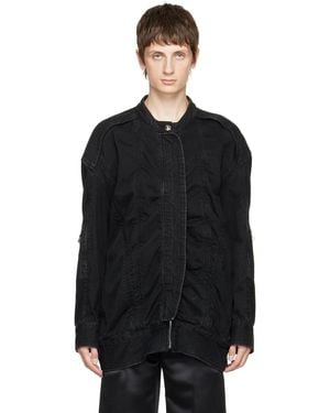 we11done Bomber Denim Jacket - Black