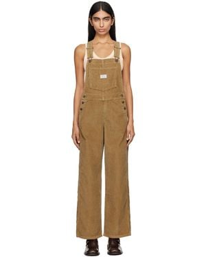 Levi's Corduroy Button-Fly Overalls - Black