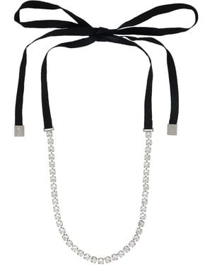 MM6 by Maison Margiela Collana Strass Necklace - Black