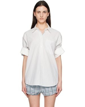 Acne Studios Supra Stripe Midsummer Shirt - White