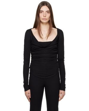 STAUD T-shirt à manches longues solana noir