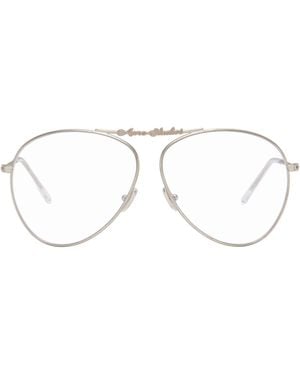 Acne Studios Metal Aviator Glasses - Brown
