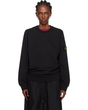 Stone Island ブラック 6100060 Organic Cotton Fleece スウェットシャツ