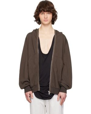 Rick Owens Temple Jumbo Gimp Hoodie - Black