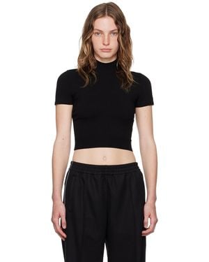 T By Alexander Wang エンボスロゴ トップス - ブラック