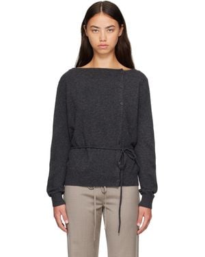 St. Agni Cashmere Asymm Cardigan - Black