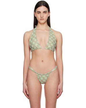 Miaou Haut De Bikini Bali Gris Et Vert - Noir