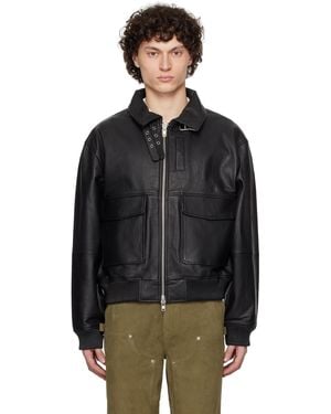 DEADWOOD Wingman Leather Jacket - Black