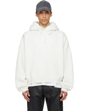 Acne Studios Logo Fleece Hoodie - White