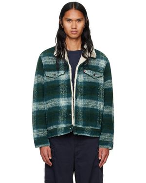 Levi's Plaid Type Iii Sherpa Trucker Jacket - Green