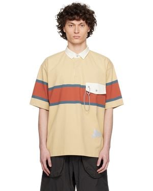 and wander Gramicci Edition Tech Rugby Polo - Black