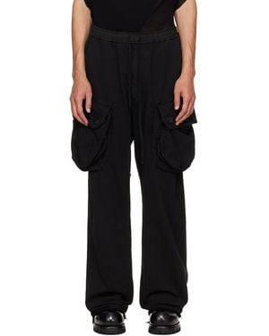 Julius Gasmask Wide Cargo Pants - Black