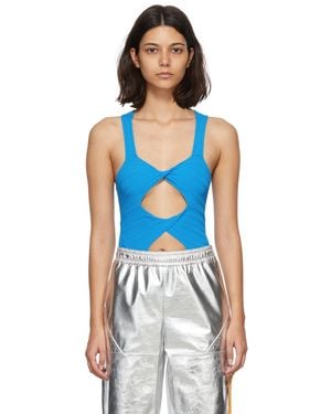 Stella McCartney ブルー ビスコース ボディスーツ