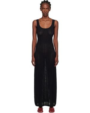 Holzweiler Tine Crochet Maxi Dress - Black