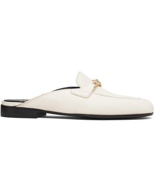 Versace Off- Medusa Leather Loafers - Black