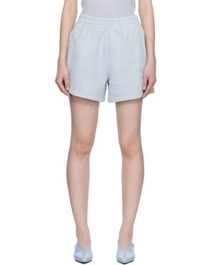 Anine Bing Kam Framed Monogram Shorts - Blue