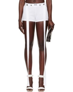 Jean Paul Gaultier ホワイト The Patch ショートパンツ - ブラック
