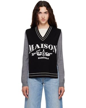 MM6 by Maison Margiela Jacqard Stole Top - Black