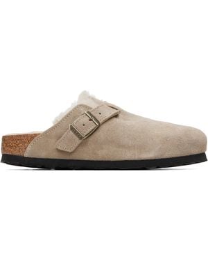 Birkenstock Narrow Boston Shearling Loafers - Brown