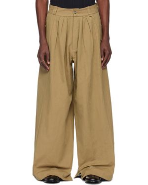 Willy Chavarria Wide-Leg Trousers - Natural