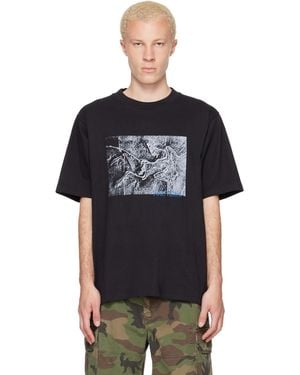 Arc'teryx T-Shirt À Manches Courtes Kragg Lithographica Noir En Coton