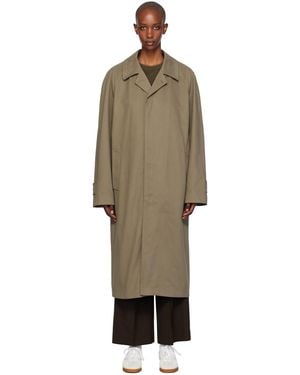 Filippa K Taupe Cotton Gabardine Car Coat - Black