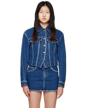 we11done V-Line Denim Jacket - Blue