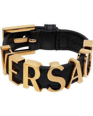 Versace Bracelet À Logo - Noir