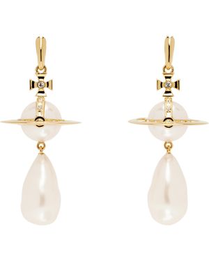 Vivienne Westwood ゴールド Gia ドロップピアス メタリック | Lyst