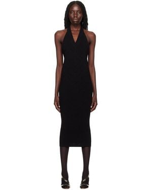 Balmain Halter Midi Dress - Black