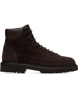 Common Projects Bottes De Randonnée Brunes En Suède - Noir