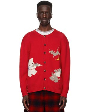 Bode Novelty Prose Cardigan - Red