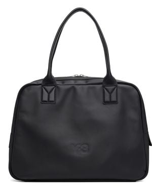 Y-3 Leather Airliner Bag - Black