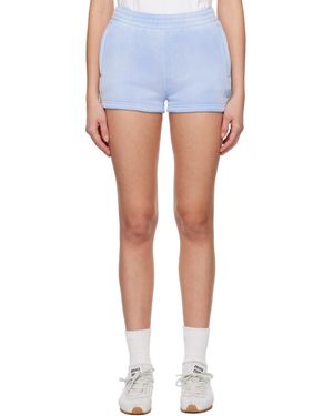 T By Alexander Wang Short Bleu À Logo En Relief