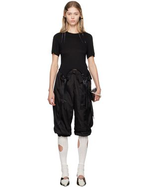 Simone Rocha ブラック Bow Tail Easy Tシャツ