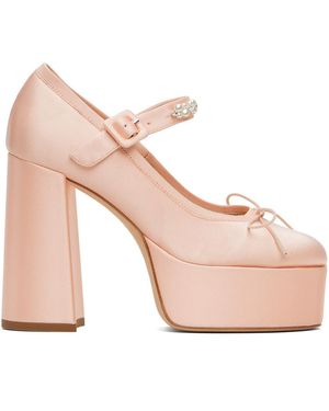 Simone Rocha Pink Beaded Heart Heels