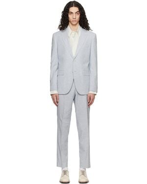 BOSS Two-Piece Regular-Fit Stretch Bouclé Suit - Black