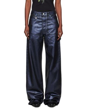 Amiri Coated Denim Carpenter Jeans - Blue