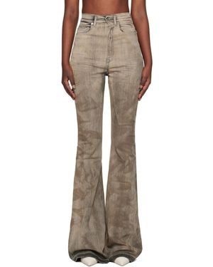 Rick Owens Temple Bolan Bootcut Jeans - Natural